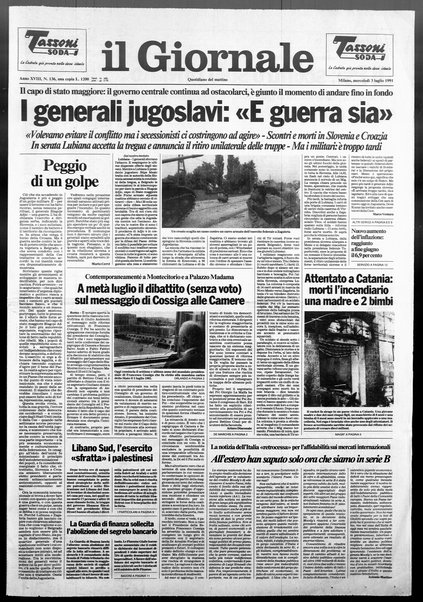 Il giornale : quotidiano del mattino